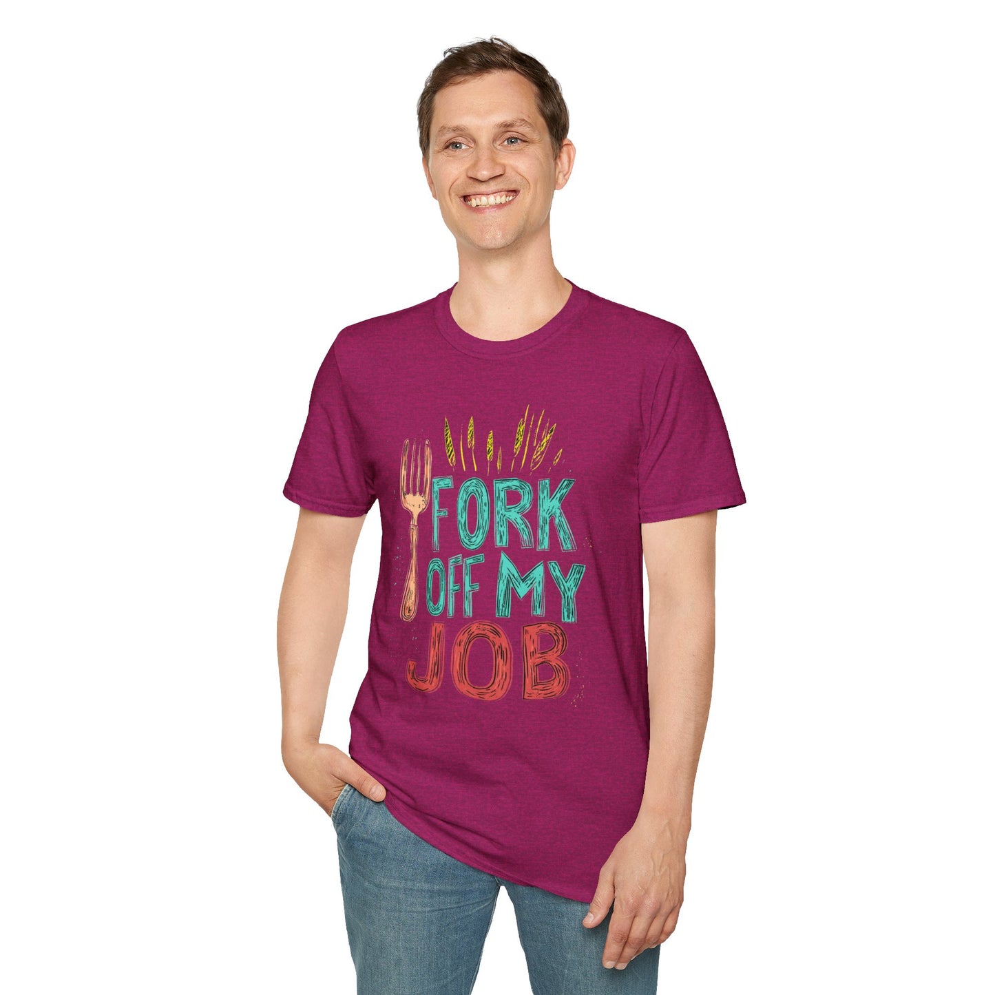 "Fork off my Job" Unisex Softstyle T-Shirt