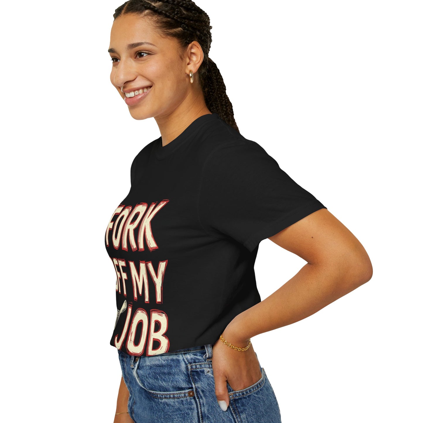 "Fork off my Job" Unisex Garment-Dyed T-shirt