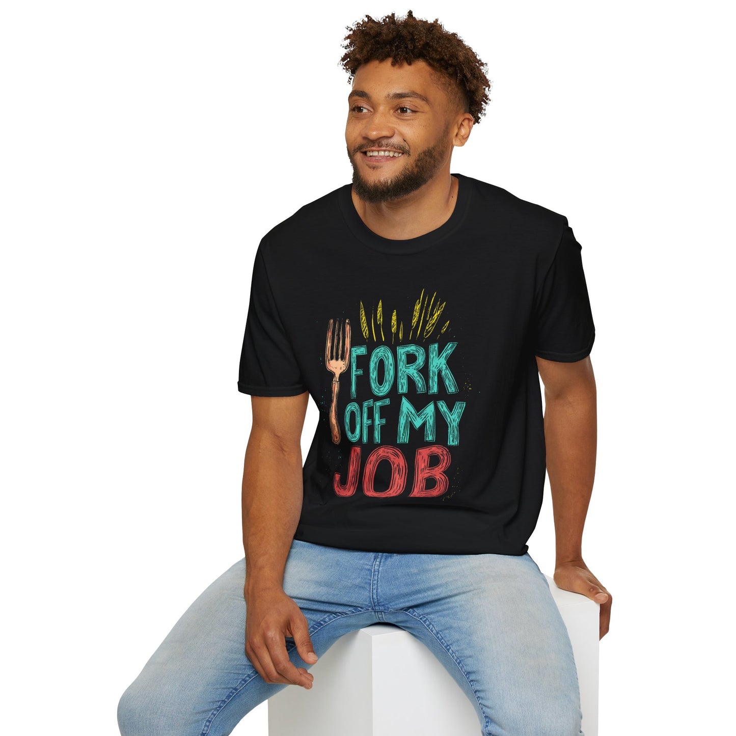 "Fork off my Job" Unisex Softstyle T-Shirt