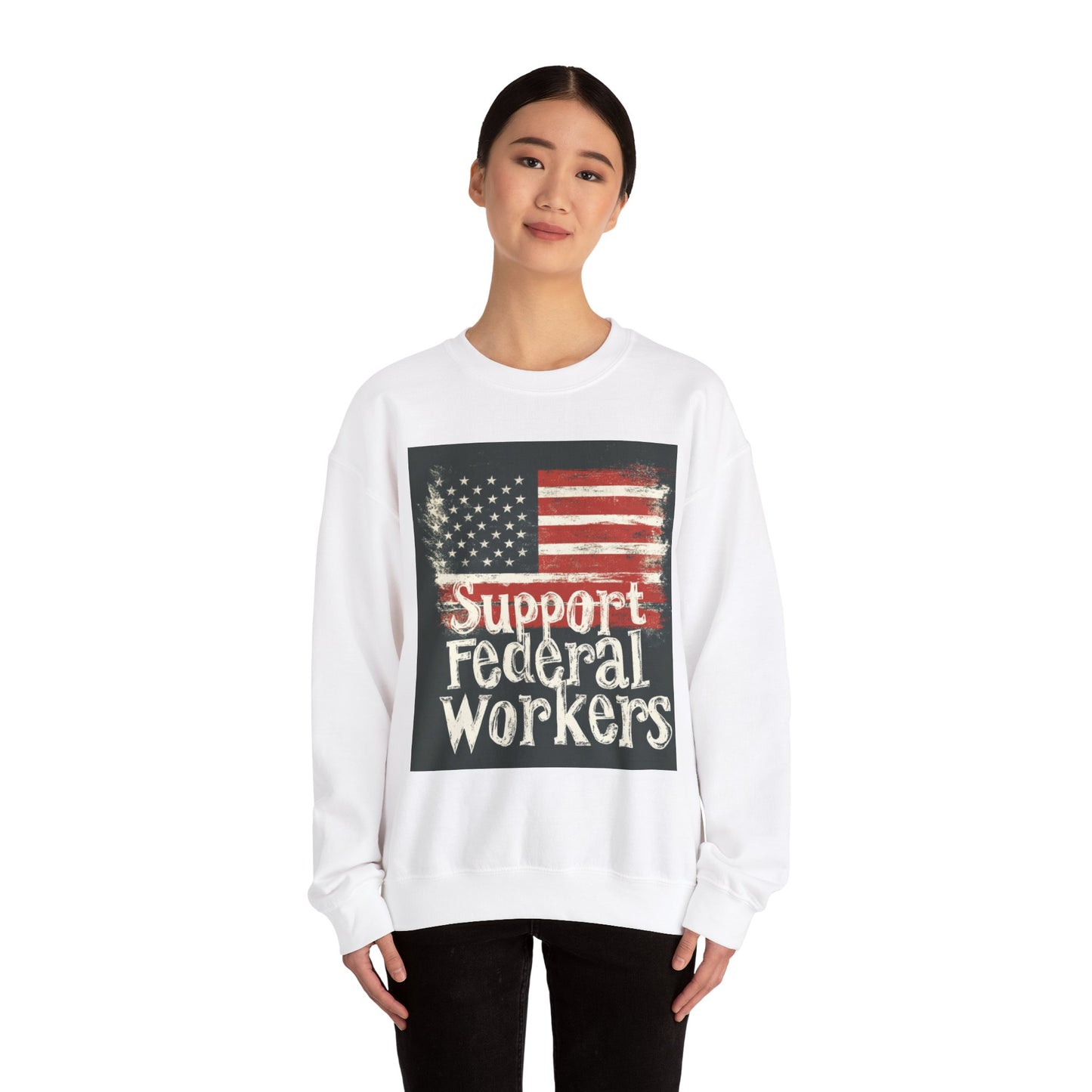 "Support Federal Workers" Unisex Heavy Blend™ Crewneck Sweatshirt