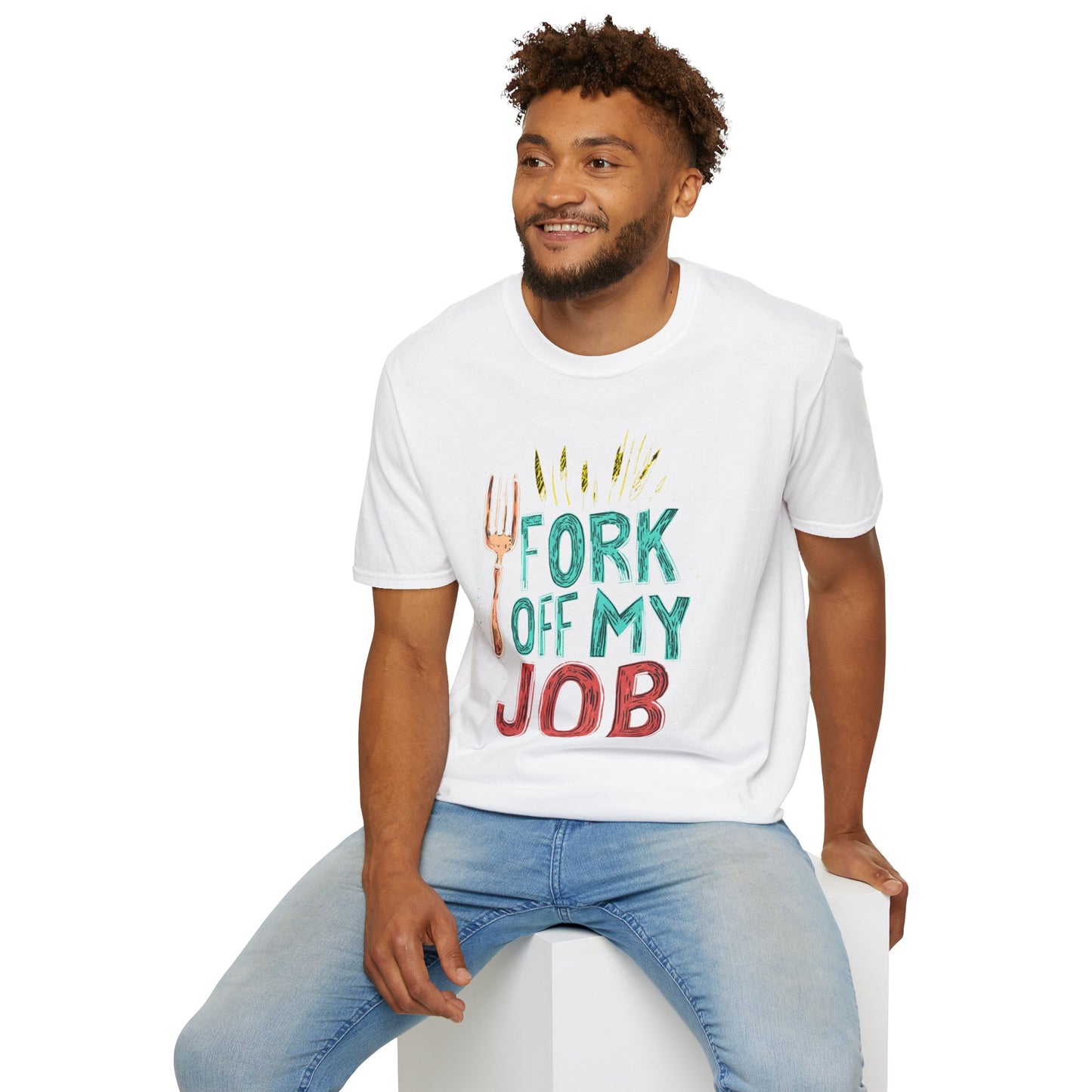 "Fork off my Job" Unisex Softstyle T-Shirt