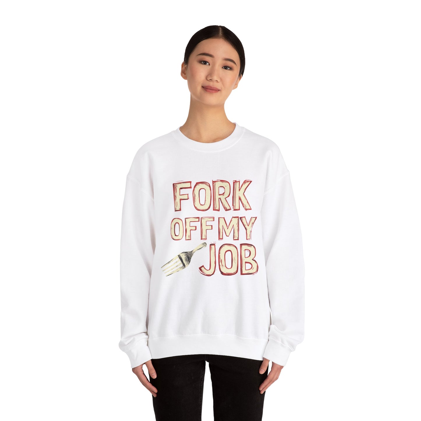 "Fork Off My Job" Unisex Heavy Blend™ Crewneck Sweatshirt