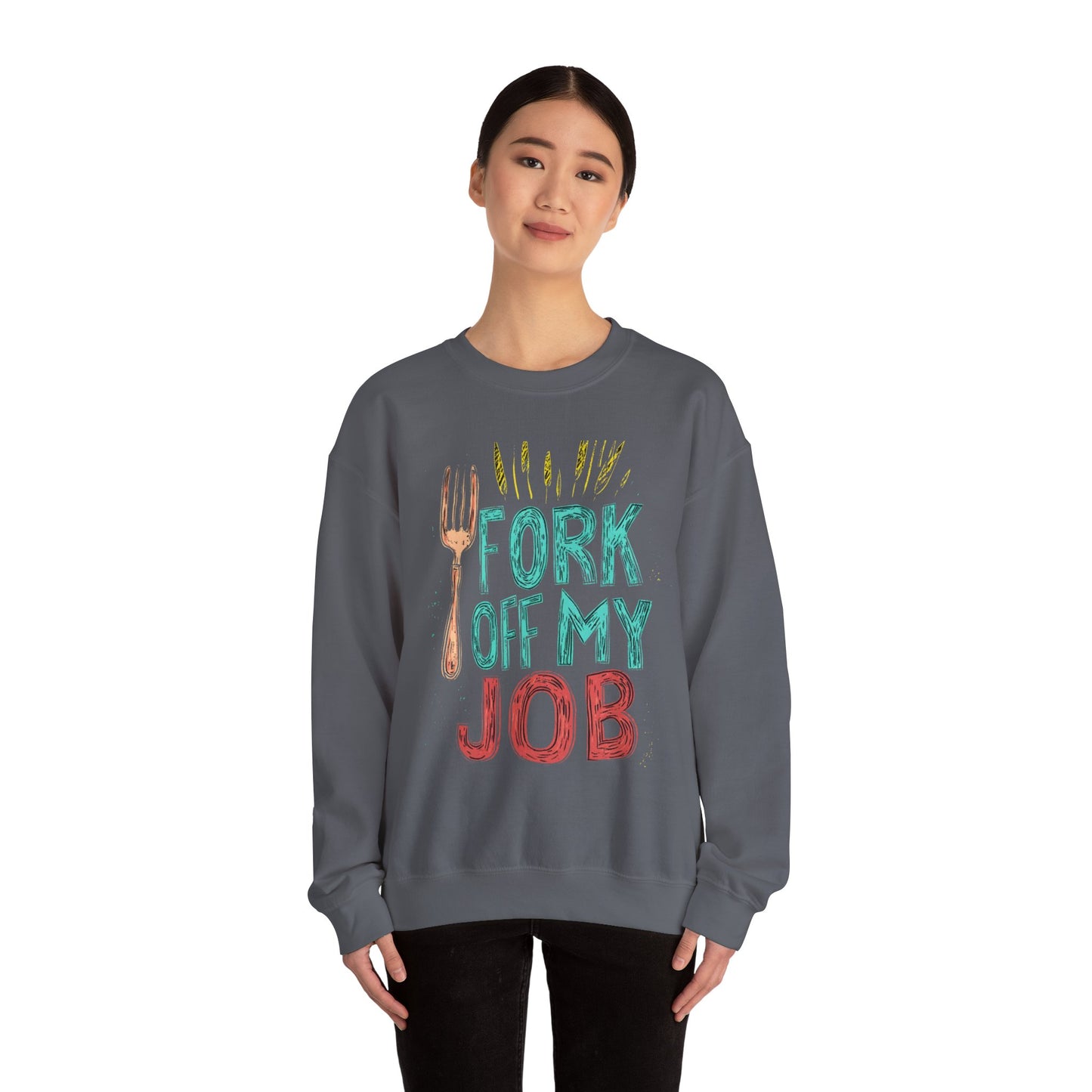 "Fork off my Job" Unisex Heavy Blend™ Crewneck Sweatshirt